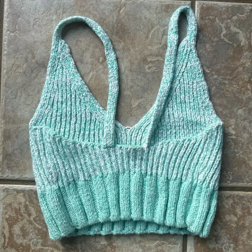 Free People Knit Cropped Tank Top